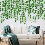 guirlande végétale artificielle feuilles vertes modernes brillantes extérieur accrochée décoration mariage maison festival