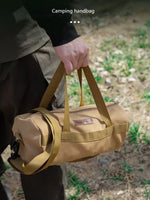 sac main khaki vert armée noir toile épaisse pratique robuste poignées amovibles campagne outils