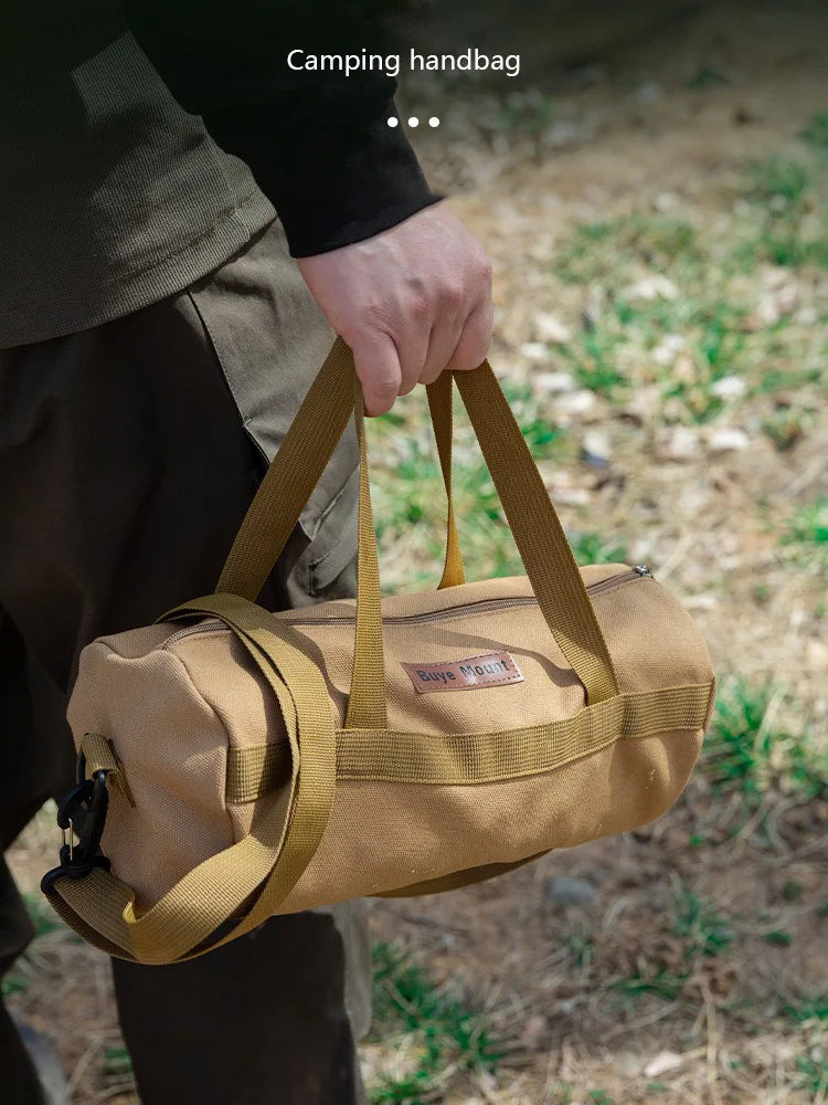 sac main khaki vert armée noir toile épaisse pratique robuste poignées amovibles campagne outils