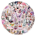 stickers animaux chatons fleurs dessin animé différents coloris opaques adhésifs maison téléphone vinyl