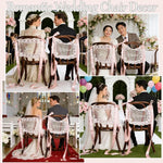 décoration mariage chaises rubans dentelle satin romantique événement anniversaire fiançailles