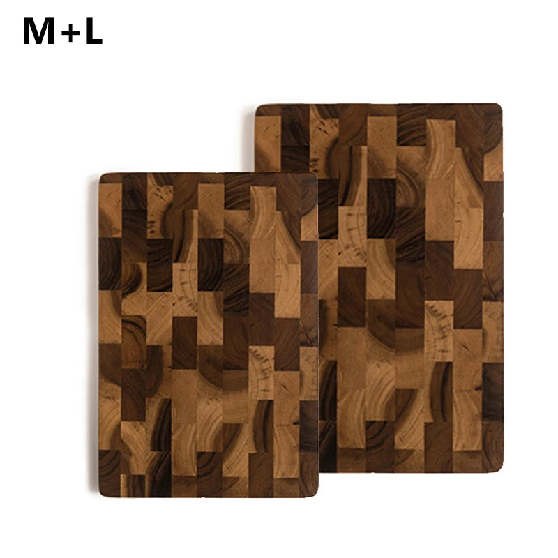 planche découper bois marron carreaux géométriques moderne couteau asperges légumes respectueux environnement