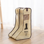 sacs rangement chaussures noir beige fenêtre transparente pratique moderne poignées