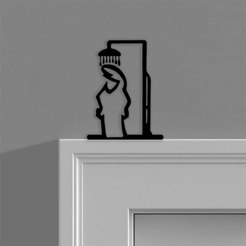décoration murale moderne humour noir saut lit douche vin porte chambre