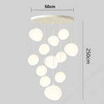 suspension lumineuse moderne blanche ronds alliage opacité éclairage intérieur salle bain led autoinstallation flux