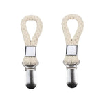 pinces serviettes corde tressée moderne couleur beige noir blanc rouge vert clips magnétiques salle