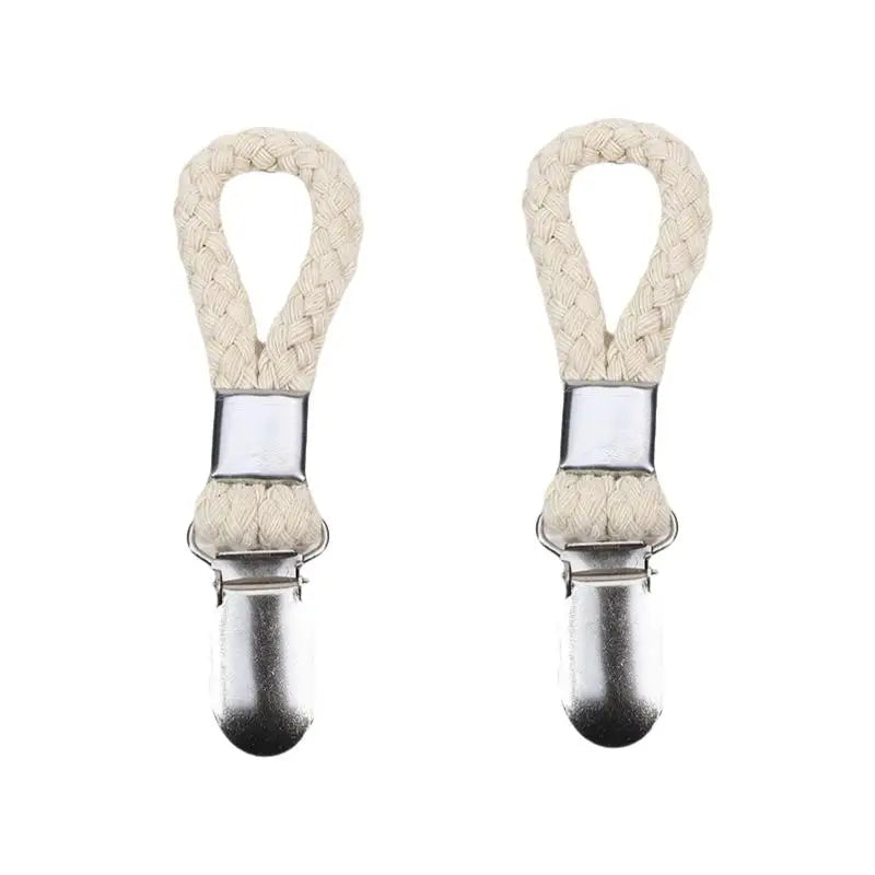 pinces serviettes corde tressée moderne couleur beige noir blanc rouge vert clips magnétiques salle