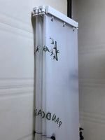 rideau douche blanc panda moderne support mural pliable double ventouse invisible