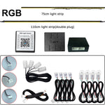 éclairage led ruban rgb 75cm 110cm contrôleur principal secondaire lumières.storage porte