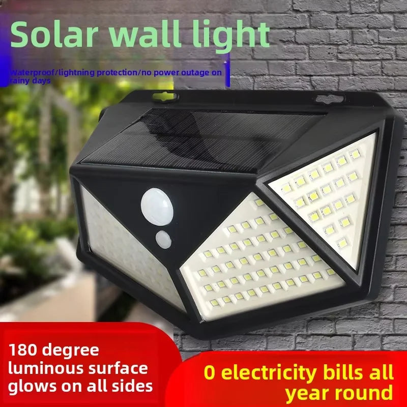 lampe solaire murale noire moderne capteur mouvement éclairage extérieur led étanche ip65