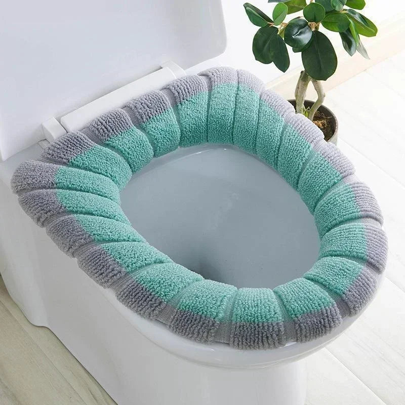 couvre siège toilette velours gris rose bleu vert beige confortable moderne salon