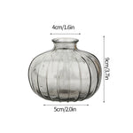 vases transparents moderne rayures verticales fleurs artificielles minimaliste verre deco table salon