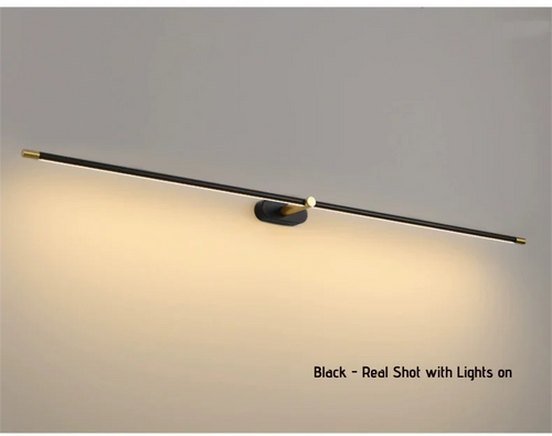 applique murale led moderne minimaliste noir doré éclairage intégré clips fixation lumière led