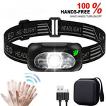 lampe frontale led rechargeable camping usb noir ajustable ipx4 waterproof jogging