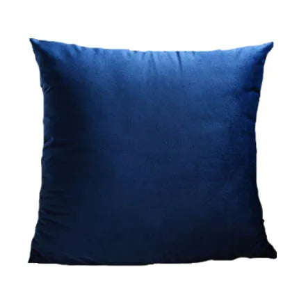 housse coussin carrée velours uni canapé salon décoration maison 45x45cm