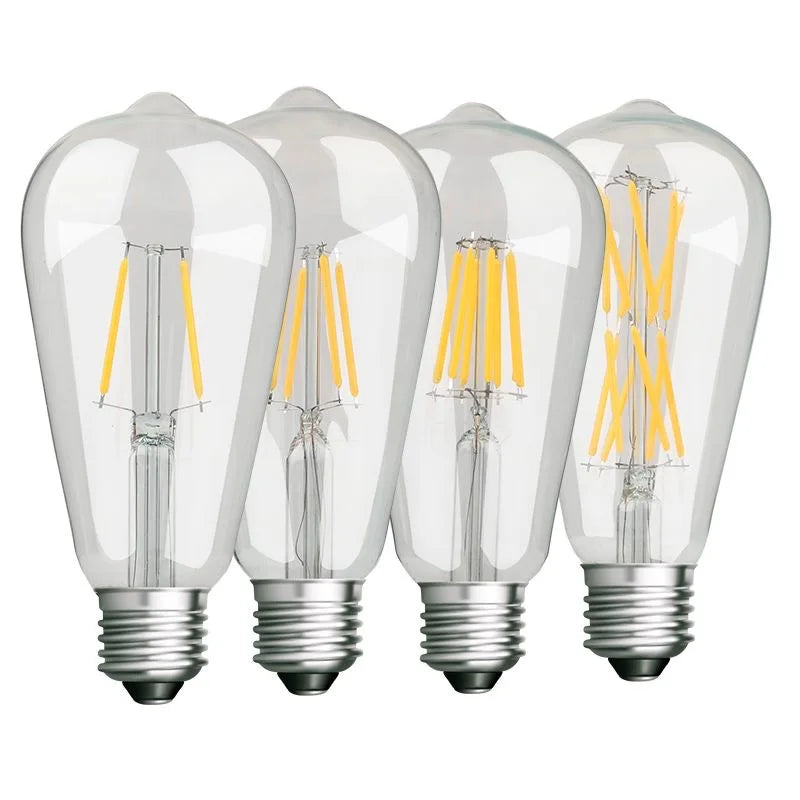 lot ampoules led vintage filament doré culot e27 edison lumière chaude