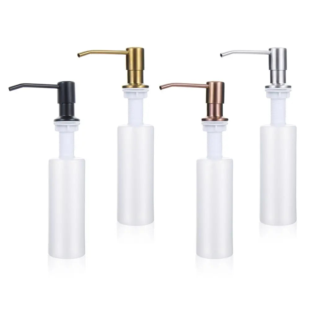 distributeur savon liquide moderne blanc doré cuivre noir matériau plastique poignée