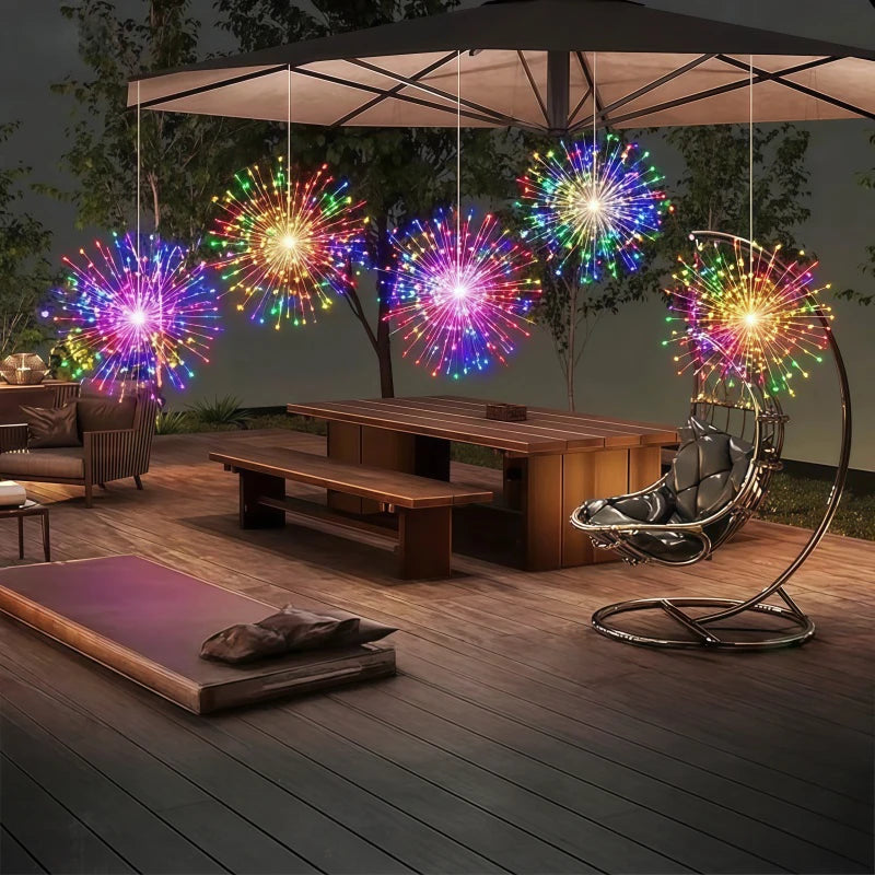guirlande lumineuse multicolore moderne étoiles lumineuses adaptateur usb solar led extérieure jardin blanc rouge