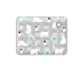 tapis refroidissement chien bleu clair flocons neige moderne gel polymère doux