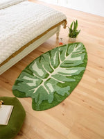 tapis moderne motif feuilles cerises vertes blanches douces décoration intérieure résistant lavable chambre salon