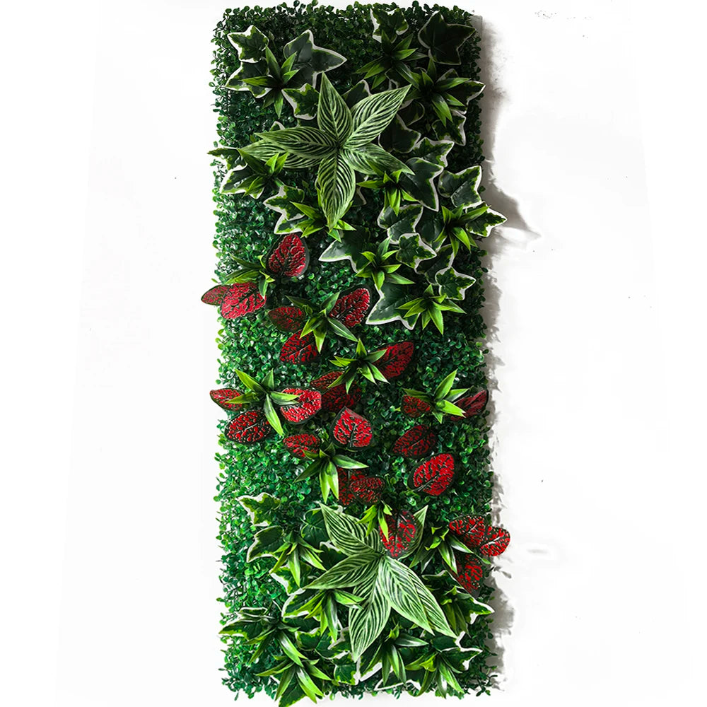plante artificielle décorative fleurs rouges blanches jardin intérieur extérieur