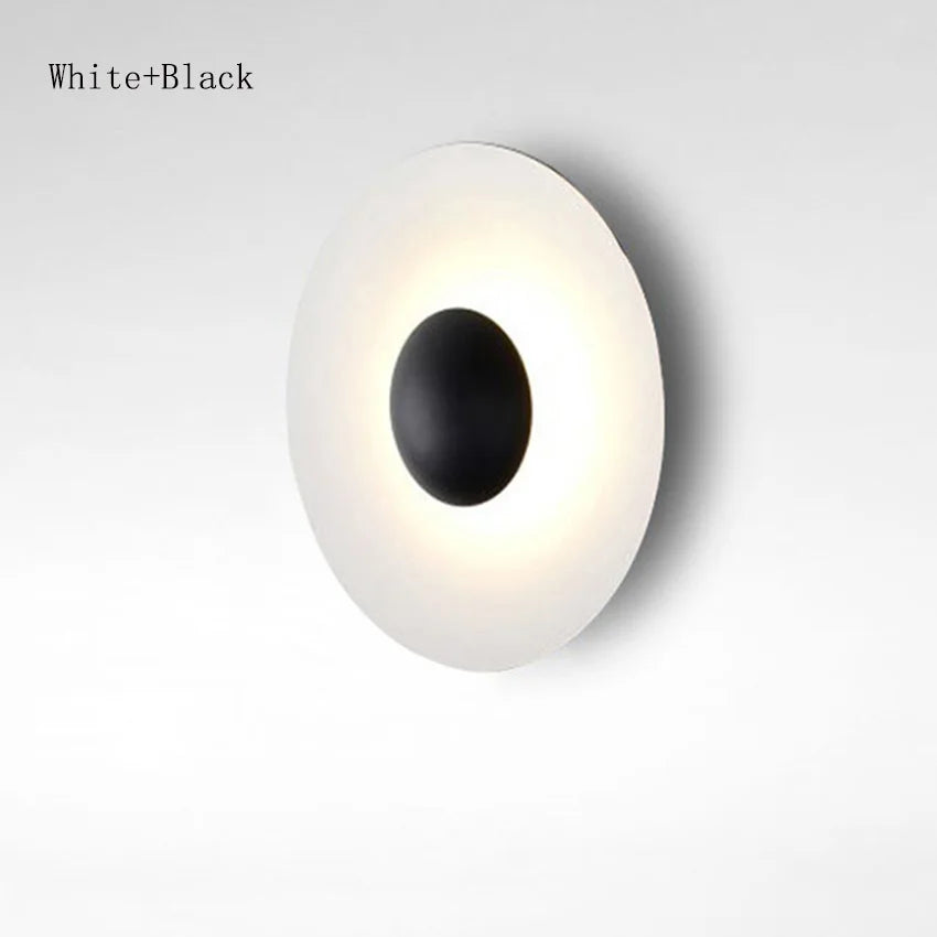 Applique murale LED ronde contemporaine blanc noir marron doré éclairage quotidien cuisine salle manger