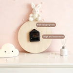horloge murale noire cadran blanc aiguilles noires système horaire atypique