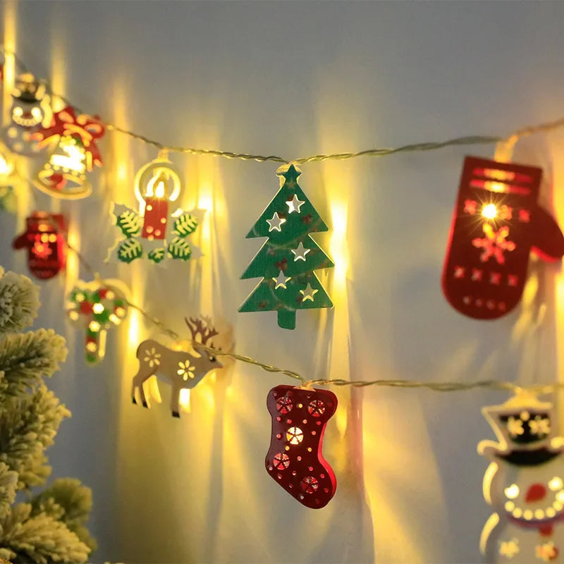 guirlande lumineuse noel leds forme deco festive batterie aa rouge argenté traditionnelle