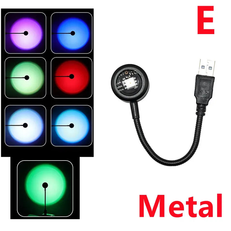 lampe d'ambiance projetante couleur vive effet gradient moderne zen chambre salon