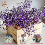bouquet fleurs séchées violettes blanches modernes décoration intérieure anniversaire mariage baby shower