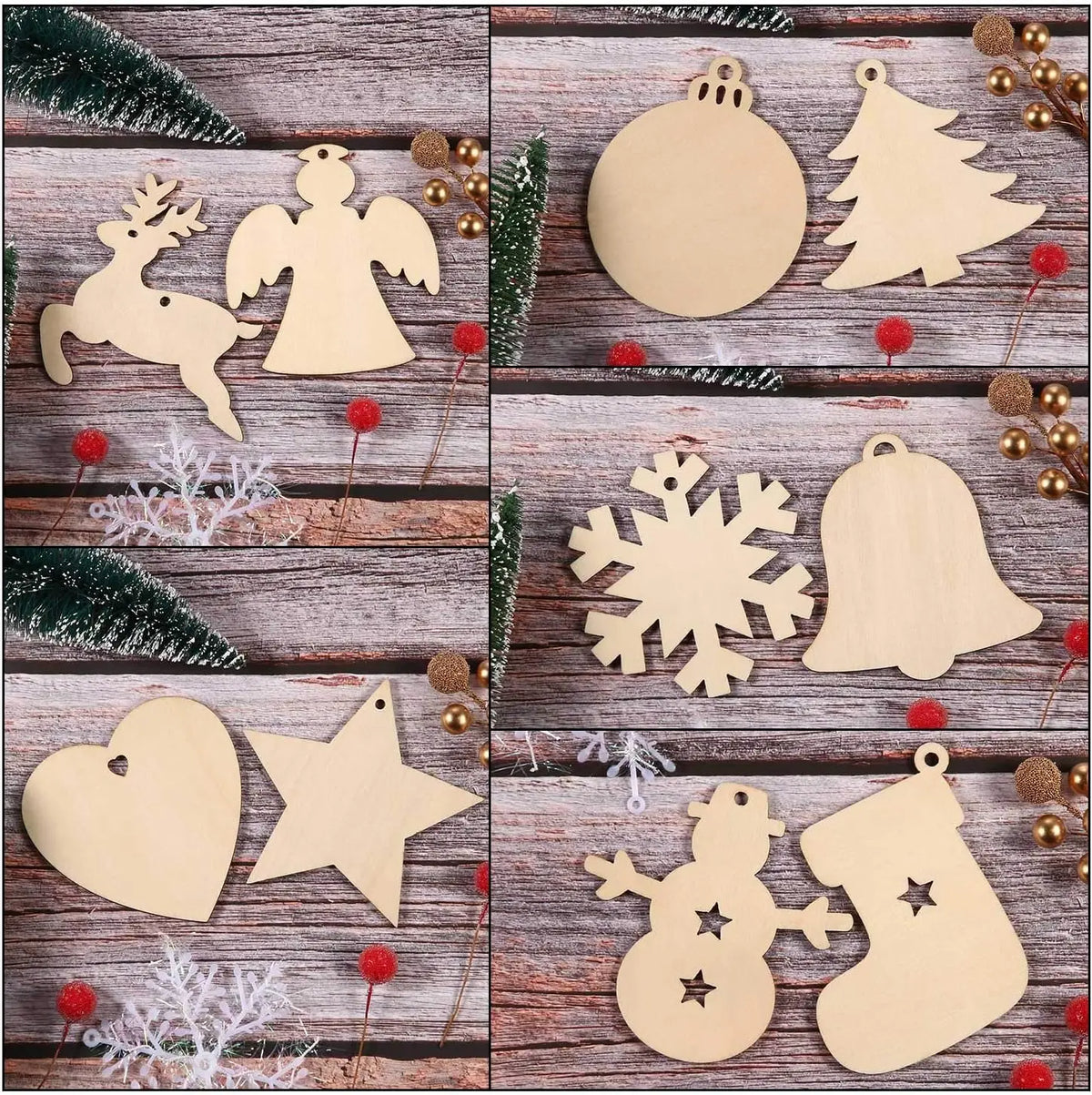 Boules peintes en différentes couleurs - Décoration festive personnalisée