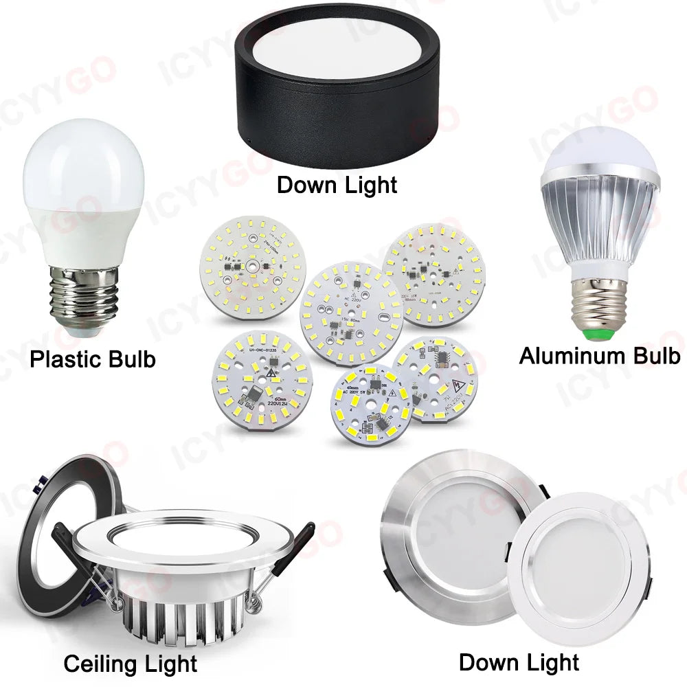 plaque led circulaire 24w blanc 6000k 3000k moderne diodes smd ac220v