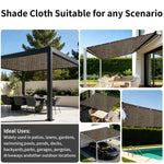 toile protection solaire marron clair tissée moderne clips métalliques cordelette 100x200cm 200x300cm 200x400cm 300x400cm