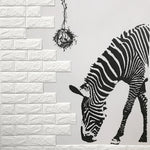 panneau decoratif mural blanc texture brique adhésif resistant eau 70x100cm moderne