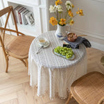 nappe table dentelle fine boho chic motifs floraux beige clair extérieur mariage printemps été