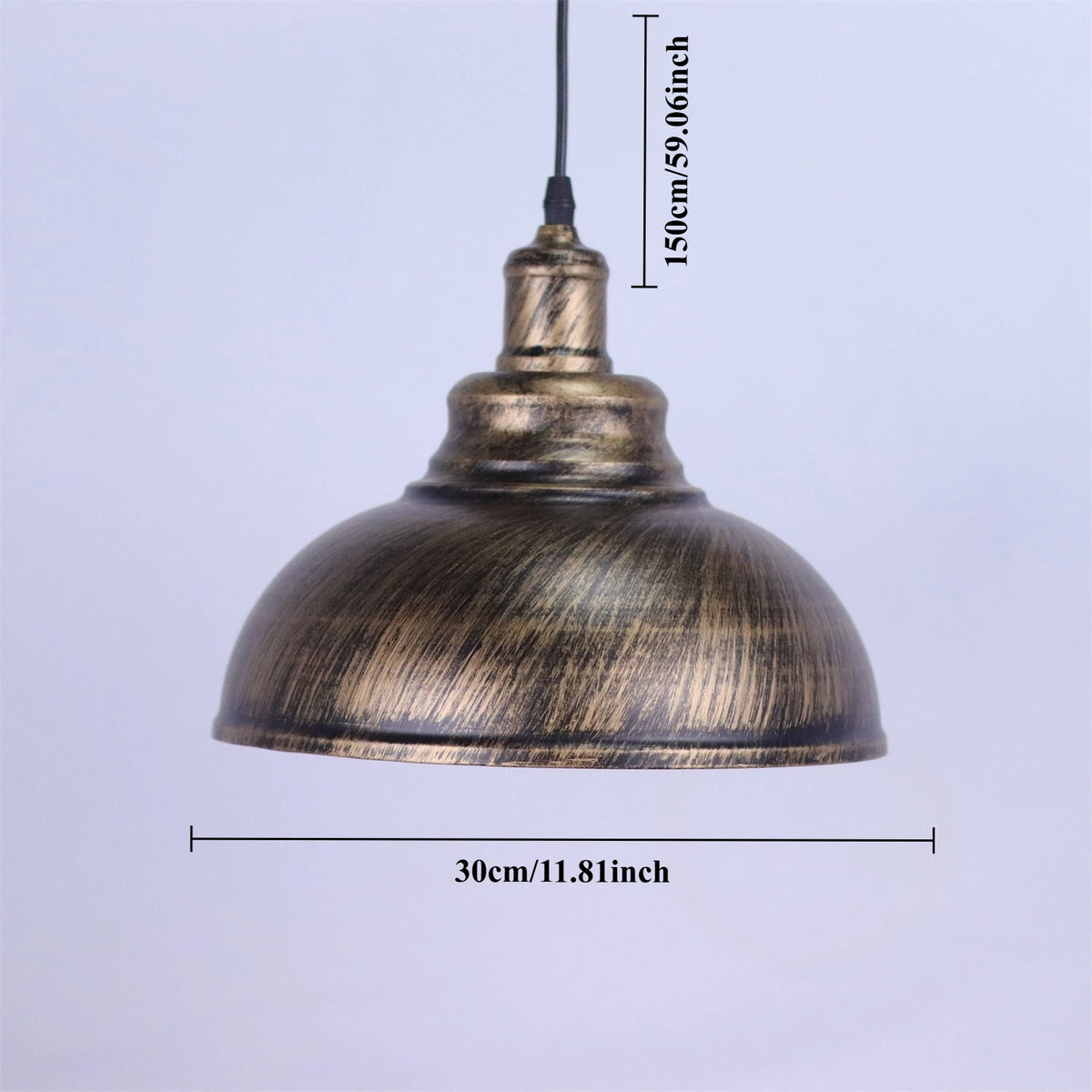 suspension lumineuse industrielle noir doré mat 150cm 30cm led câble suspendu