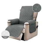 housse fauteuil inclinable noir beige quilté moderne boucles métalliques poche polyestère nettoyage sec automne