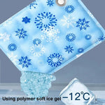 tapis refroidissement chien bleu clair flocons neige moderne gel polymère doux