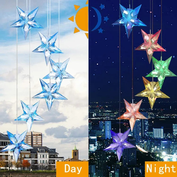 Mobile lumineux solaire oiseaux stylisés couleurs vives moderne extérieur LED changeantes