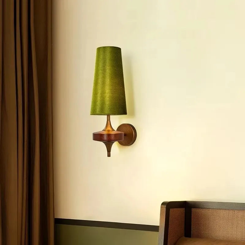 lampe murale moderne tissu bronze beige éclairage quotidien cuisine étude salle bain fixée mur