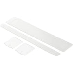 étagère murale transparente moderne niveaux fixations rangement articles divers plastique