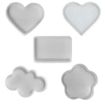 moules silicone imprimé floral moderne blanc rectangle rond cœur ellipse nuage