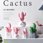 ornement cactus artificiel rose vert moderne décoration succulente épingles fleurs artificiels support gravure