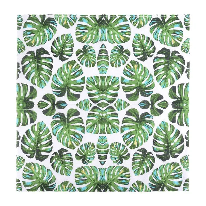 serviettes papier jetables motif animal zèbre léopard feuilles tropicales verte moderne anniversaire mariage baptême