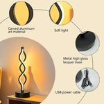 lampe table tactile spirale noir blanc modernes contemporaines LED 60 249 flux lumineux 5W