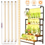 éclairage led plante 3000k têtes 30 50cm blanc vis contrôleur distant