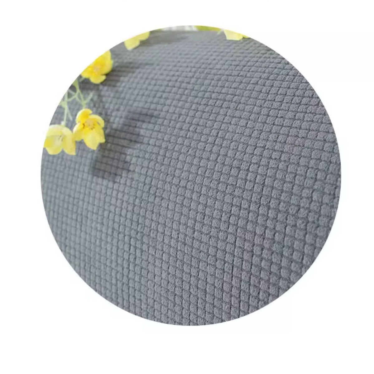 housse tête lit polyester elastane texture carreaux gris moderne fixation
