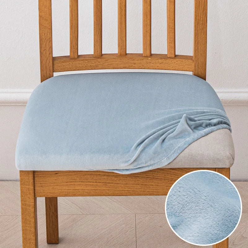 housse chaise extensible velours uni fauteuil cuisine salon moderne lavable