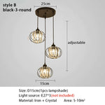 Suspension lumineuse moderne or noir lumières transparentes câbles suspendus chambre salon