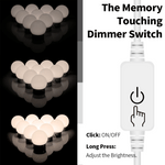 miroir maquillage lumière led blanc moderne interrupteur tactile câble usb 10 ampoules sphères
